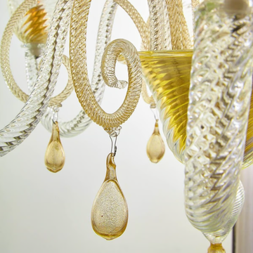 GOLD EOS - Murano glass chandelier by Sogni Di Cristallo - view 3